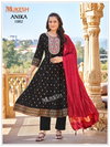 Anika By Mukesh 14kg Rayon Anarkali Style Kurti With Pant Dupatta Best Wholesale Shop In Surat